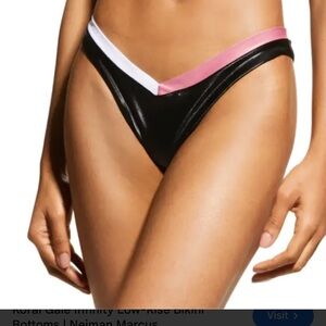 koral bikini bottom. Colorblock V-Waist Bikini Bottoms in Black, Pink & White
